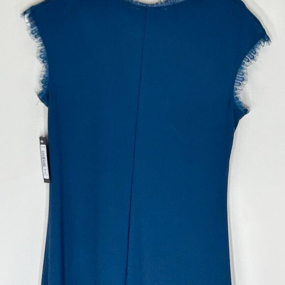 Tiana B. NWT Dress Sleeveless‎ Womens Medium Teal Lace Trim Knee Length - Picture 12 of 12